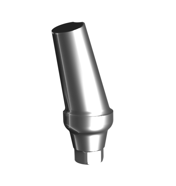 Абатмент титановый угловой 15°, совместим с Osstem Regular ⌀ 4.5 (2.0 мм), type B, с винтом