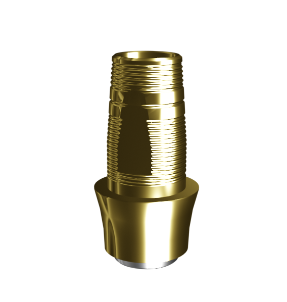 Абатмент-основание (мостовидный), аналог GEO, совместим с Nobel Conical Connection RP (3.0 мм), с покрытием TiN, с 2 винтами