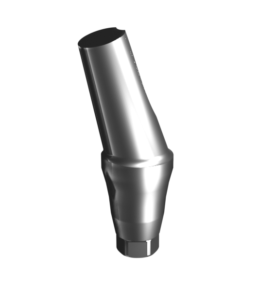 Абатмент титановый угловой 15°, совместим с Osstem Regular ⌀ 4.5 (4.0 мм), type B, с винтом