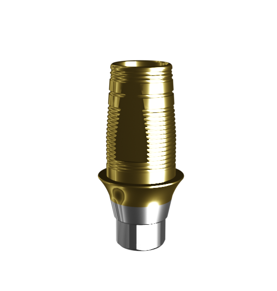 Абатмент-основание (одиночный), аналог GEO, совместим с Nobel Conical Connection NP (1.3 мм), с покрытием TiN, с 2 винтами