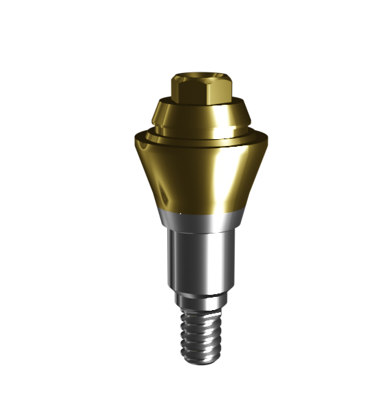 Абатмент-мультиюнит прямой, совместим с Straumann Bone Level RC (2.5 мм), с покрытием TiN