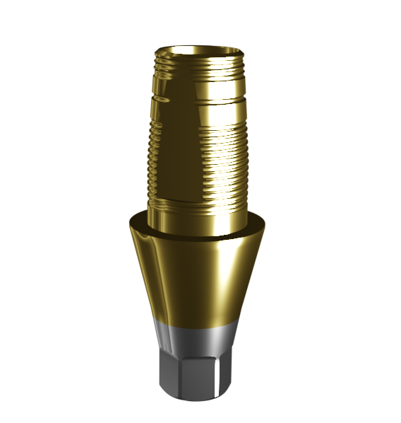 Абатмент-основание (одиночный), аналог GEO, совместим с Osstem Mini (3.0 мм), с покрытием TiN, с 2 винтами