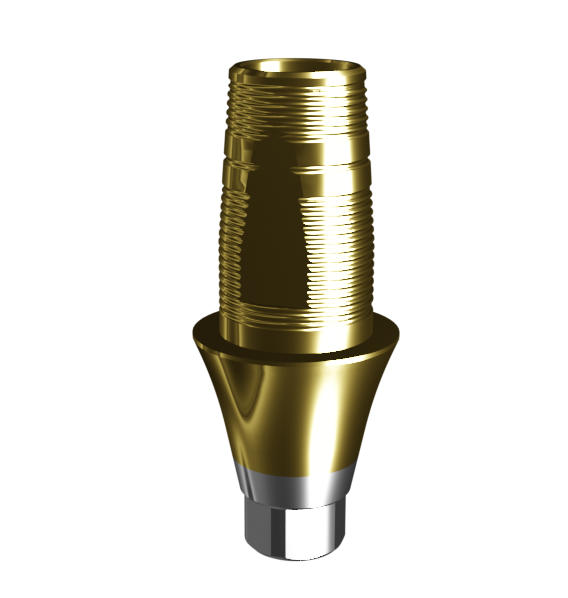 Абатмент-основание (одиночный), аналог GEO, совместим с Nobel Conical Connection NP (3.0 мм), с покрытием TiN, с 2 винтами