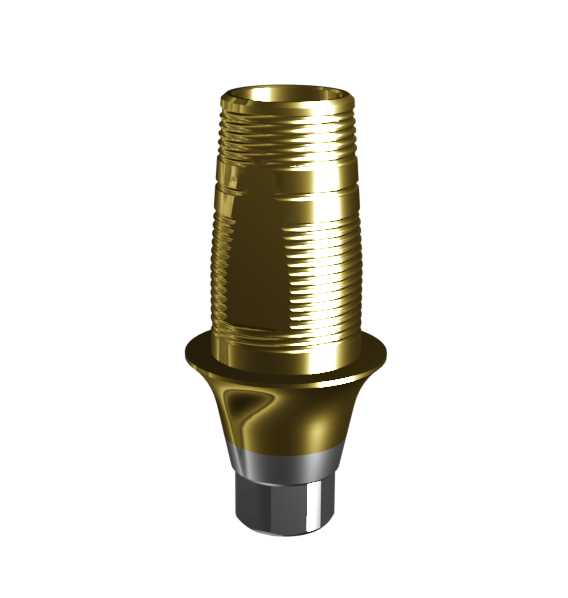 Абатмент-основание (одиночный), аналог GEO, совместим с Nobel Conical Connection NP (2.0 мм), с покрытием TiN, с 2 винтами
