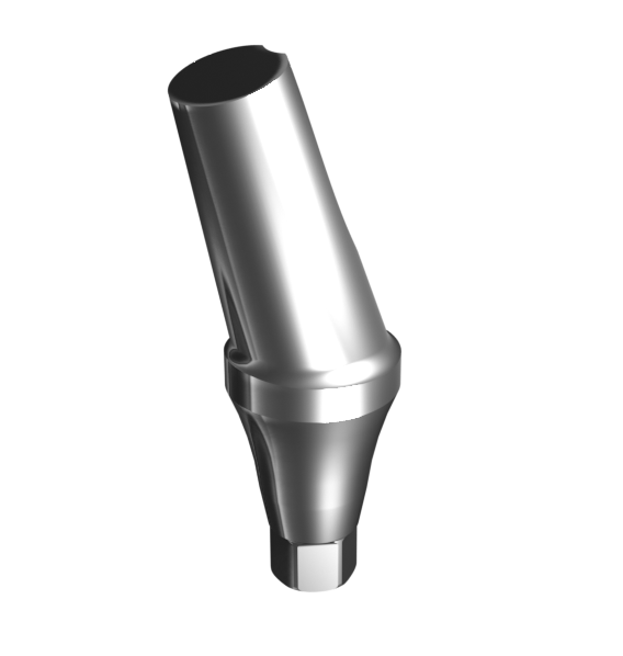 Абатмент титановый угловой 15°, совместим с Osstem Mini ⌀ 4.5 (4.0 мм), type B, с винтом