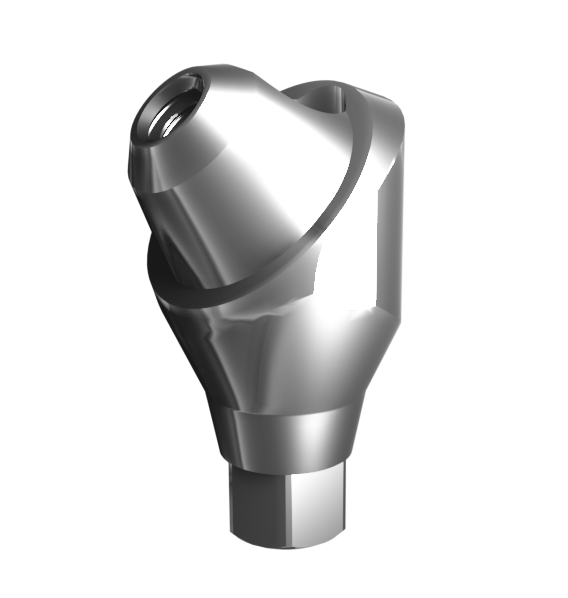 Абатмент-мультиюнит угловой 45° с внутренней резьбой, совместим с Osstem Mini (5.5 мм), с винтом